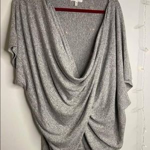 Cross Front Grey Tee